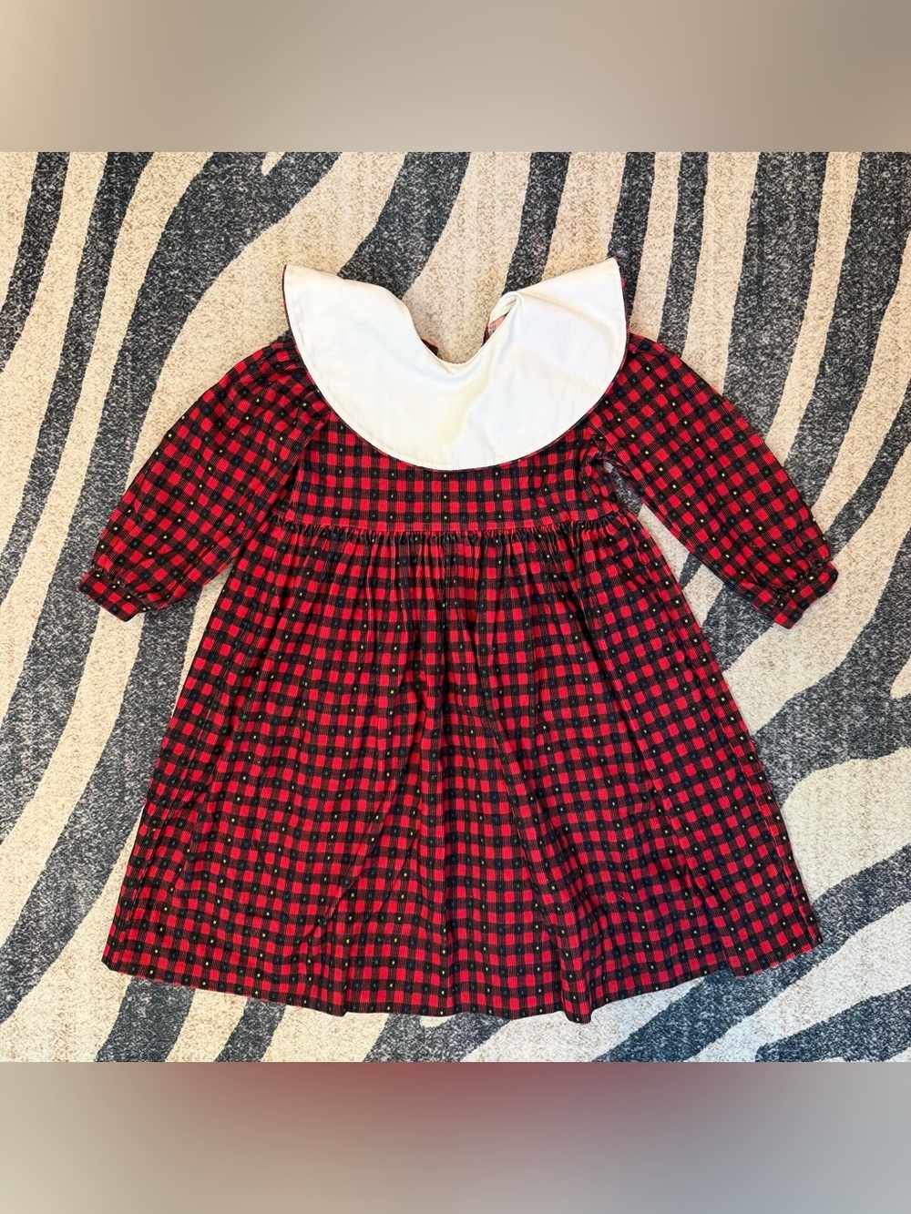 Kelly's Kids red corduroy dress winter holidays girls size 5T EUC